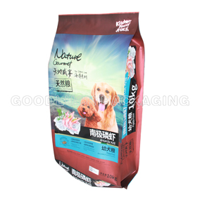 Dog food side gusset bag